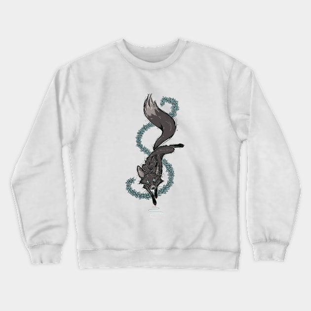 Winter Holiday Fox Crewneck Sweatshirt by AbandonAmbition